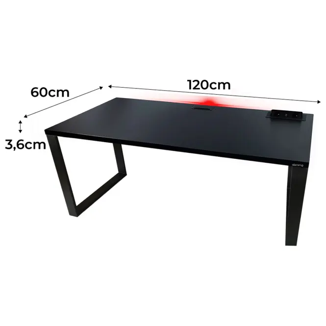 Játék Íróasztal Top Loft Fekete 120x60x3.6 Modell 3