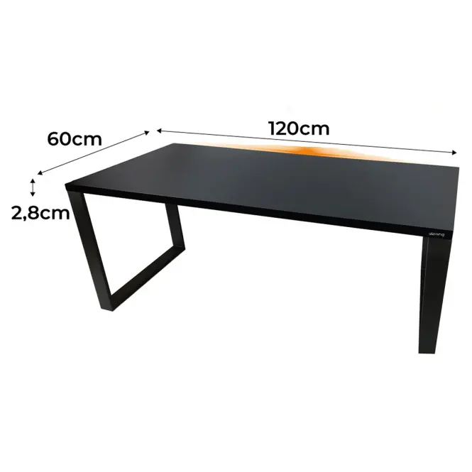 Játék Íróasztal Top Loft Fekete 120x60x2.8 Modell 1,2