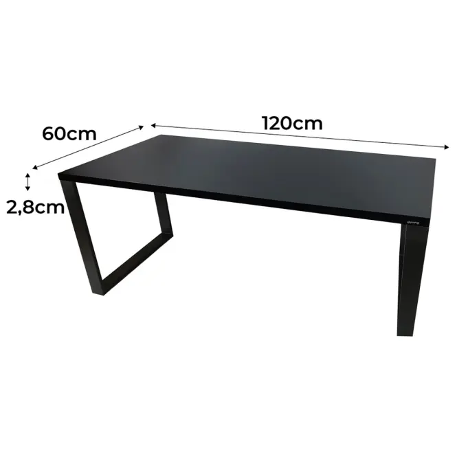 Játék Íróasztal Top Loft Fekete 120x60x2.8 Modell 0