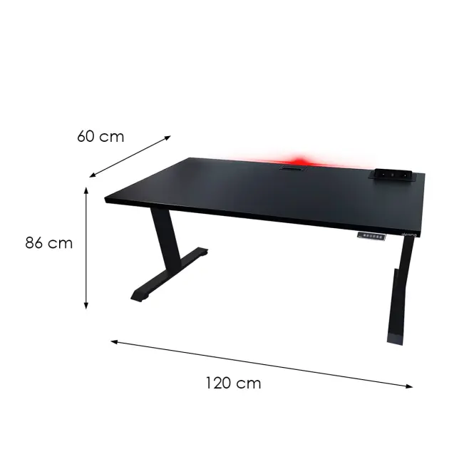 Játék Íróasztal Top Elektr.  Fekete 120x60x3.6 Modell 3