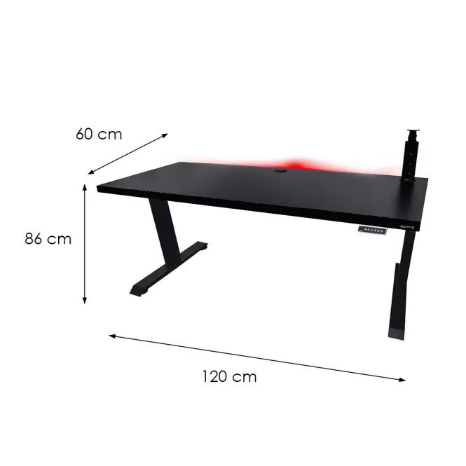 Játék Íróasztal Low Elektr. Fekete 120x60x3.6 Modell 3,3