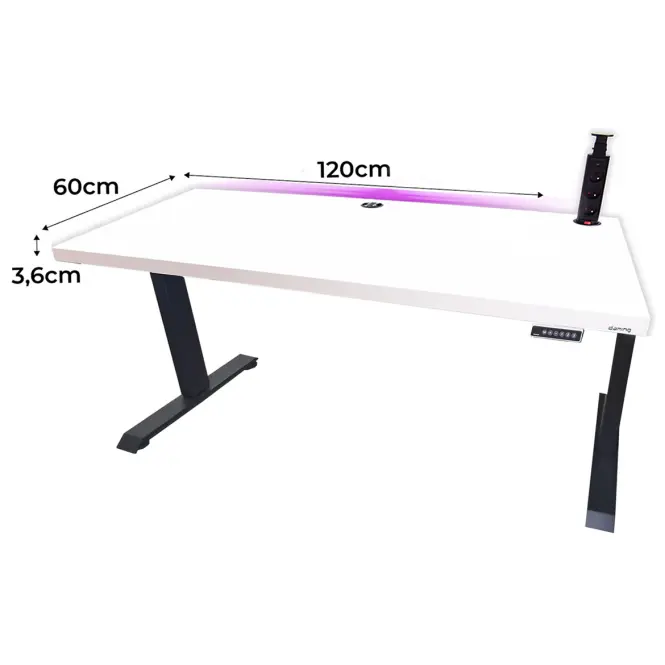 Játék Íróasztal Low Elektr. Fehér 120x60x3.6 Modell 3