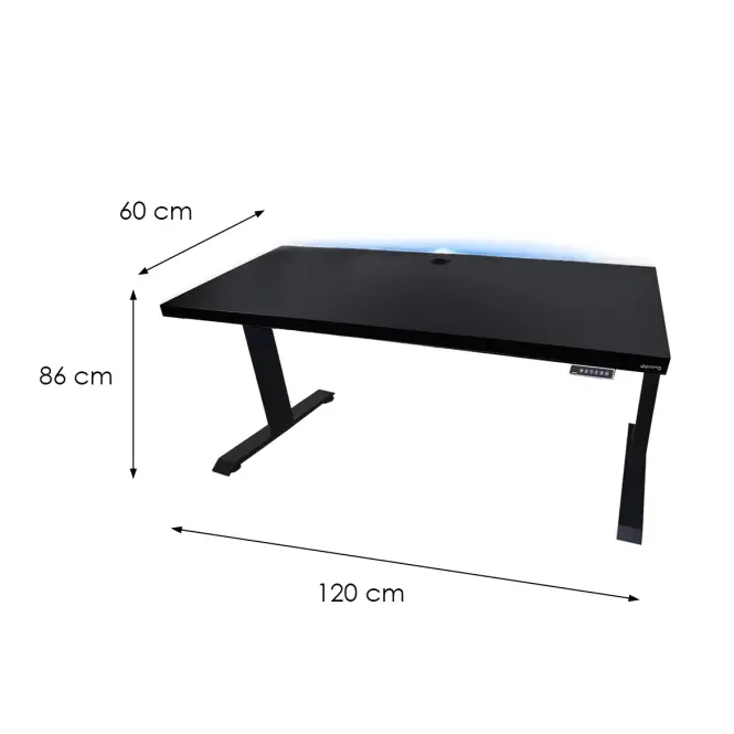 Játék Íróasztal Low Elektr. Fekete 120x60x2.8 Modell 2,3