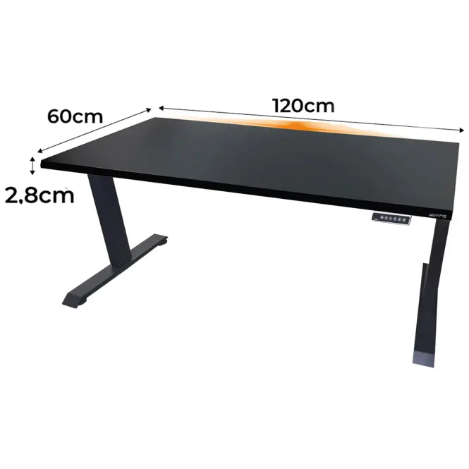 Játék Íróasztal Low Elektr. Fekete 120x60x2.8 Modell 1,2