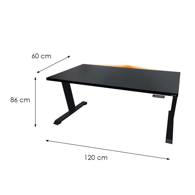 Játék Íróasztal Low Elektr. Fekete 120x60x2.8 Modell 1,3