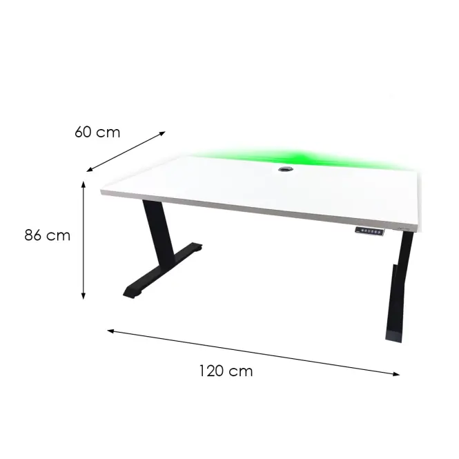 Játék Íróasztal Low Elektr. Fehér 120x60x2.8 Modell 2,3