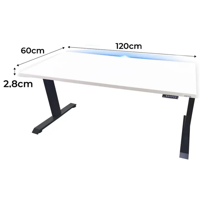 Játék Íróasztal Low Elektr. Fehér 120x60x2.8 Modell 1,2