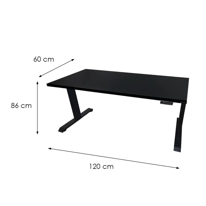 Játék Íróasztal Low Elektr. Fekete 120x60x1.8 Modell 0,3