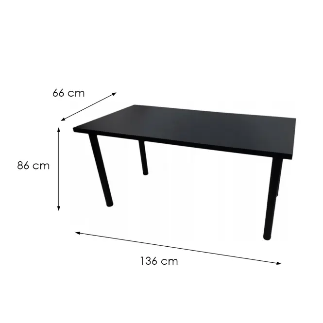 Játék Íróasztal Low Fekete 136x66x1.8 Modell 0