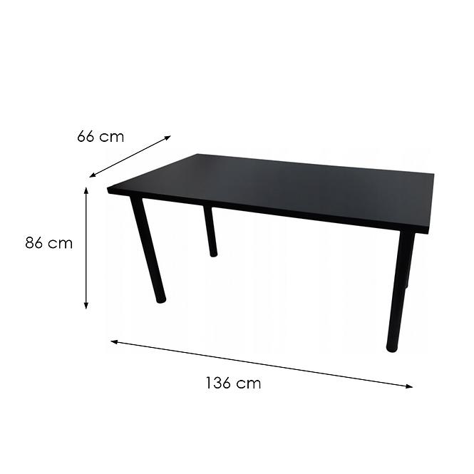 Játék Íróasztal Low Fekete 136x66x1.8 Modell 0