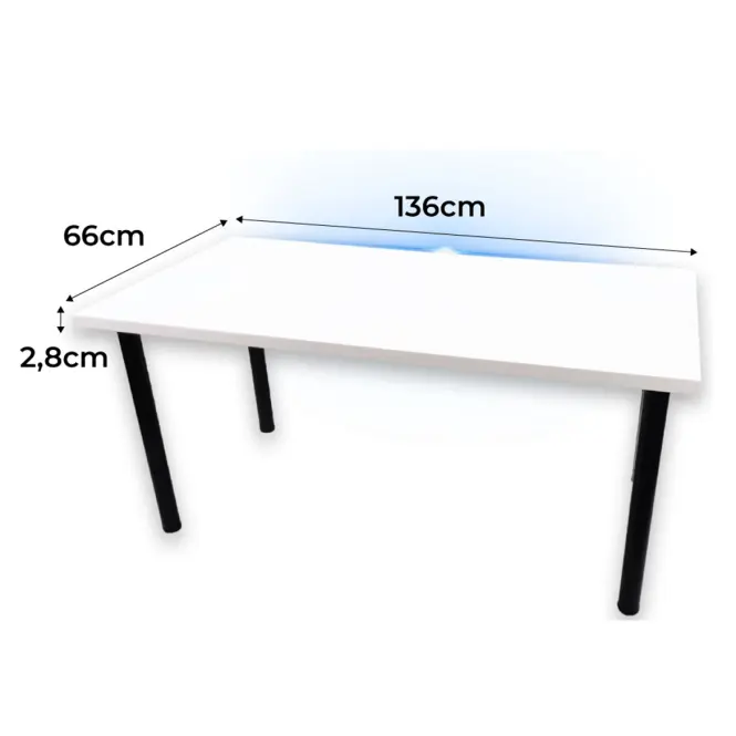 Játék Íróasztal Low Fehér 136x66x2.8 Modell 1