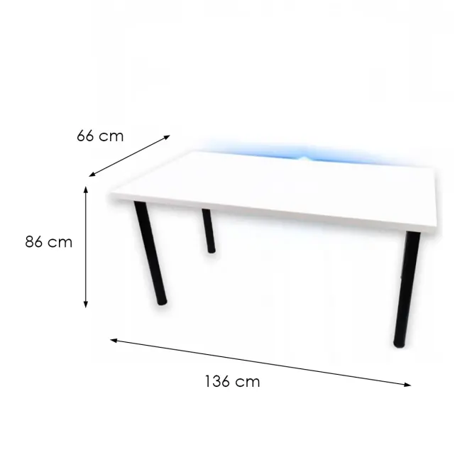 Játék Íróasztal Low Fehér 136x66x2.8 Modell 1,3