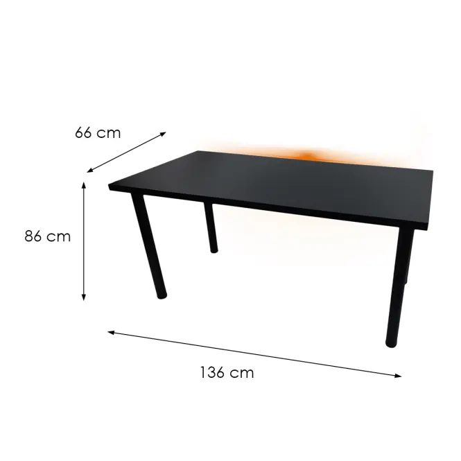 Játék Íróasztal Low Fekete 136x66x2.8 Modell 1,3