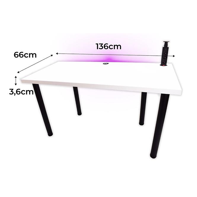 Játék Íróasztal Low Fehér 136x66x3.6 Modell 3