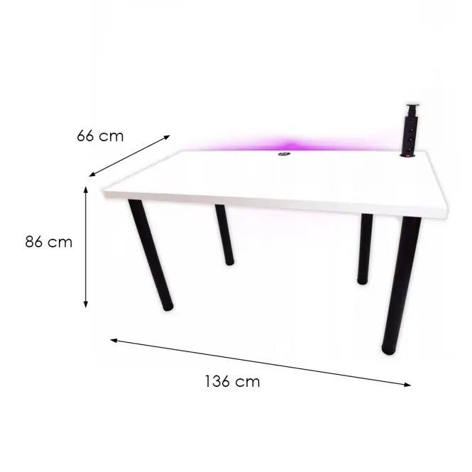 Játék Íróasztal Low Fehér 136x66x3.6 Modell 3,3