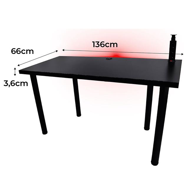 Játék Íróasztal Low Fekete 136x66x3.6 Modell 3