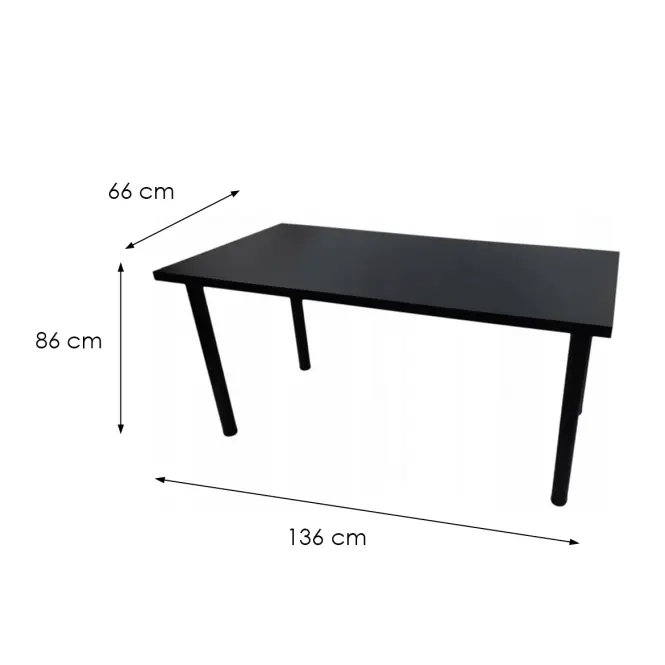 Játék Íróasztal Top Fekete 136x66x2.8 Modell 0