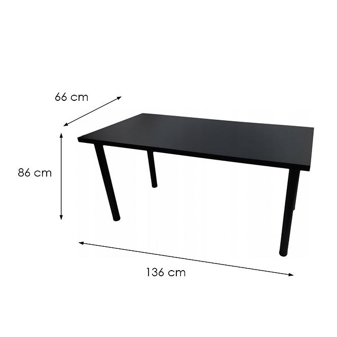 Játék Íróasztal Top Fekete 136x66x2.8 Modell 0