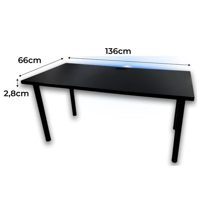 Játék Íróasztal Top Fekete 136x66x2.8 Modell 2