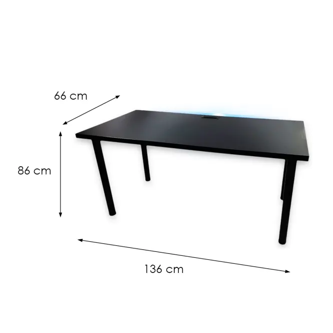 Játék Íróasztal Top Fekete 136x66x2.8 Modell 2,3