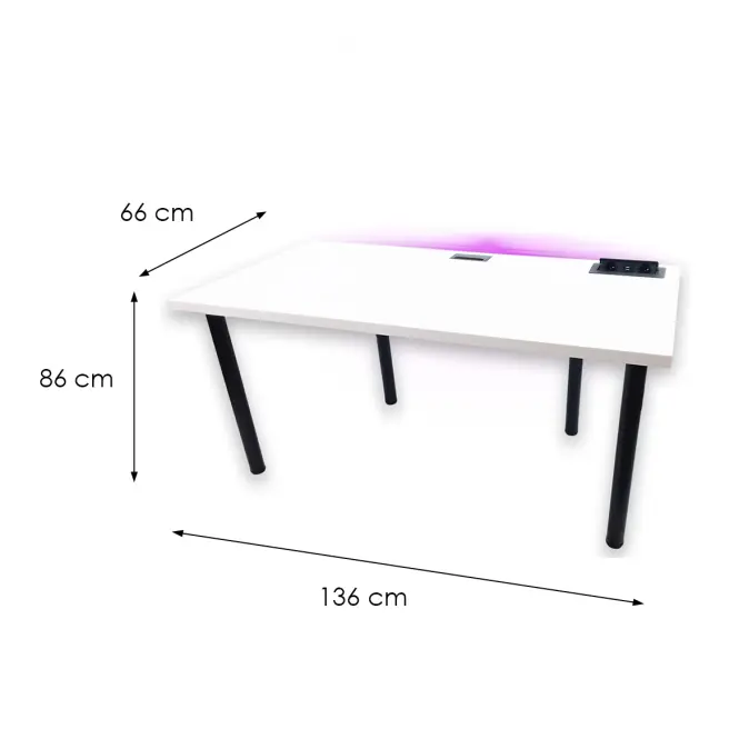 Játék Íróasztal Top Fehér 136x66x3.6 Modell 3,3