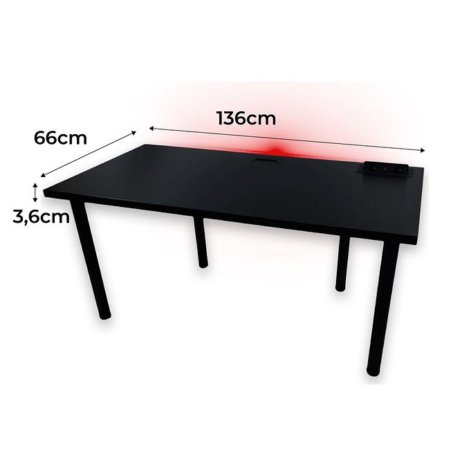 Játék Íróasztal Top Fekete 136x66x3.6 Modell 3
