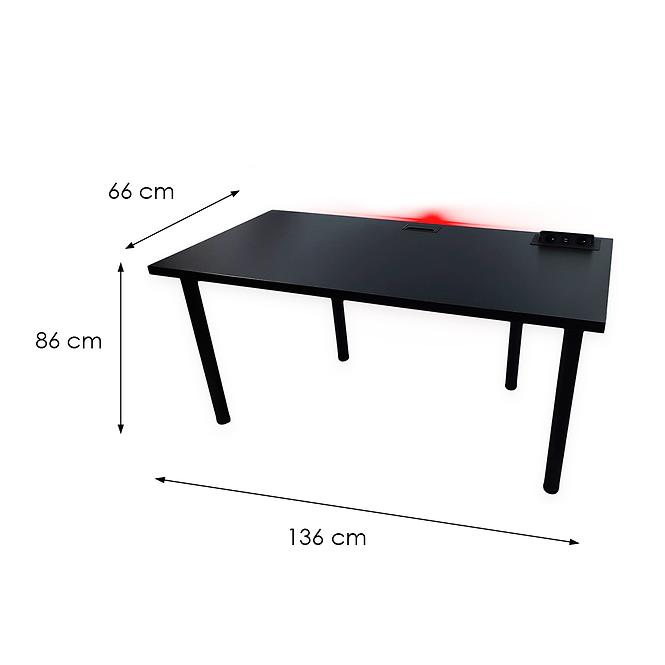 Játék Íróasztal Top Fekete 136x66x3.6 Modell 3