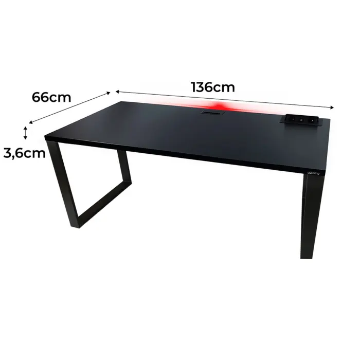 Játék Íróasztal Top Loft Fekete 136x66x3.6 Modell 3