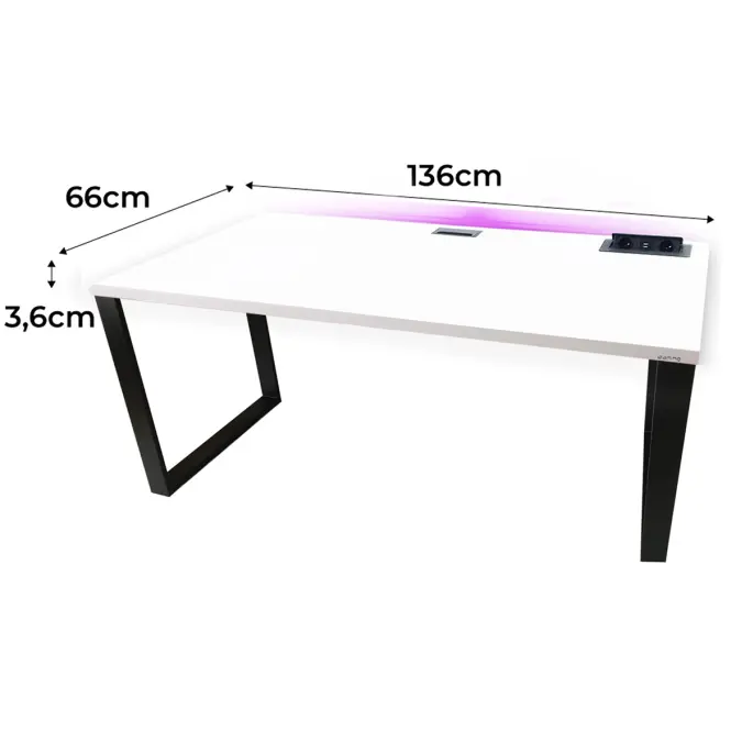 Játék Íróasztal Top Loft Fehér 136x66x3.6 Modell 3,2