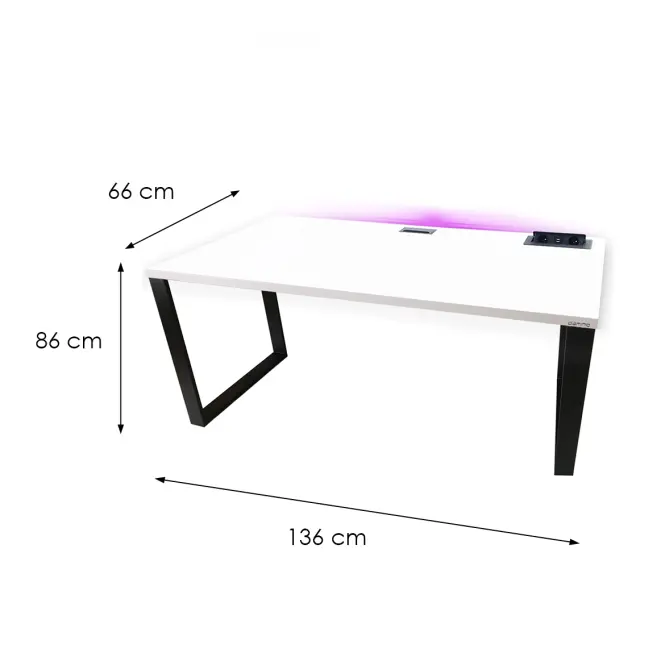 Játék Íróasztal Top Loft Fehér 136x66x3.6 Modell 3,3