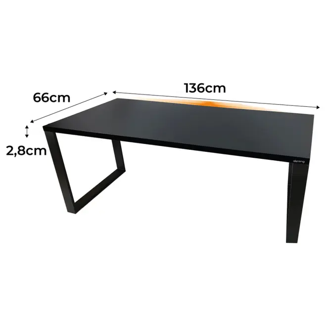 Játék Íróasztal Top Loft Fekete 136x66x2.8 Modell 1