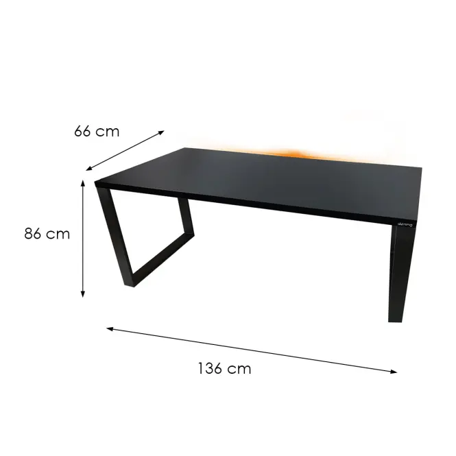 Játék Íróasztal Top Loft Fekete 136x66x2.8 Modell 1