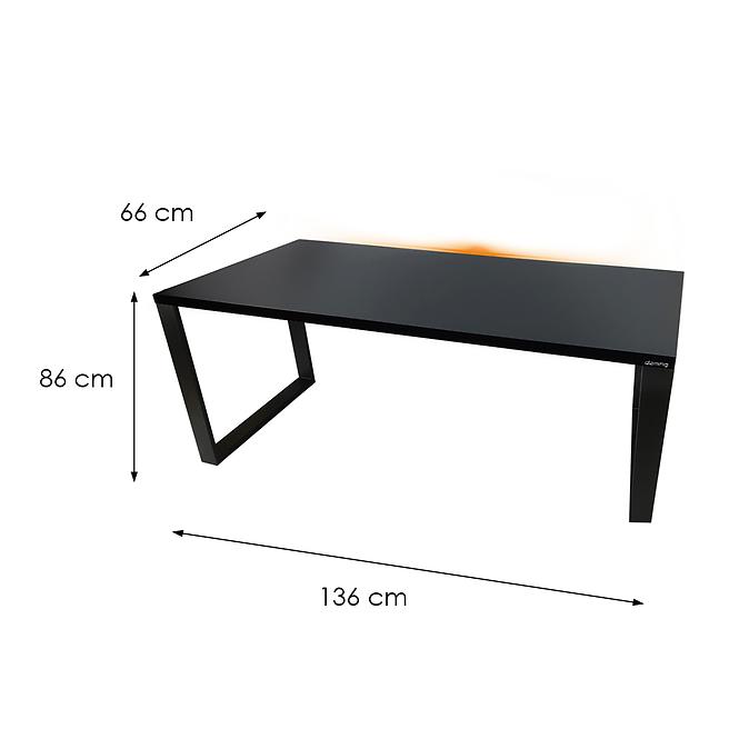 Játék Íróasztal Top Loft Fekete 136x66x2.8 Modell 1