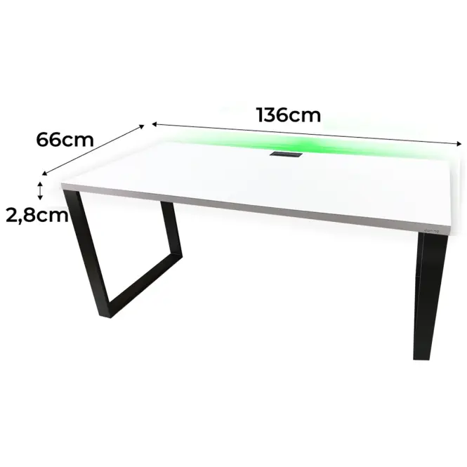 Játék Íróasztal Top Loft Fehér 136x66x2.8 Modell 2,2