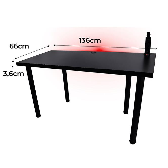 Játék Íróasztal Low Loft Fekete 136x66x3.6 Modell 3