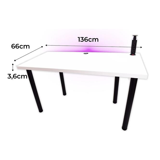 Játék Íróasztal Low Loft Fehér 136x66x3.6 Modell 3