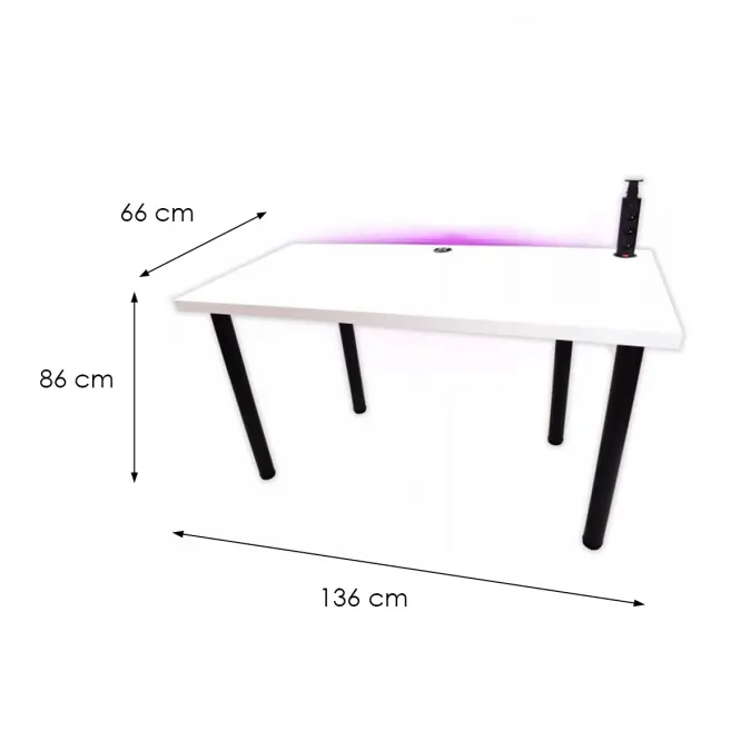 Játék Íróasztal Low Loft Fehér 136x66x3.6 Modell 3
