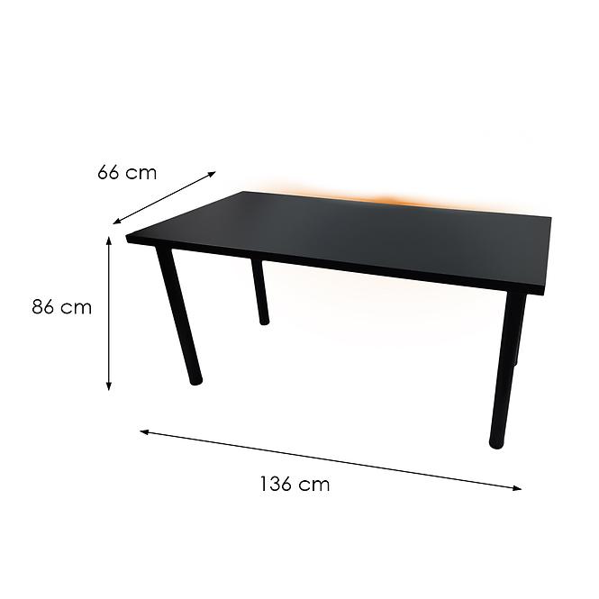 Játék Íróasztal Low Loft Fekete 136x66x2.8 Modell 1