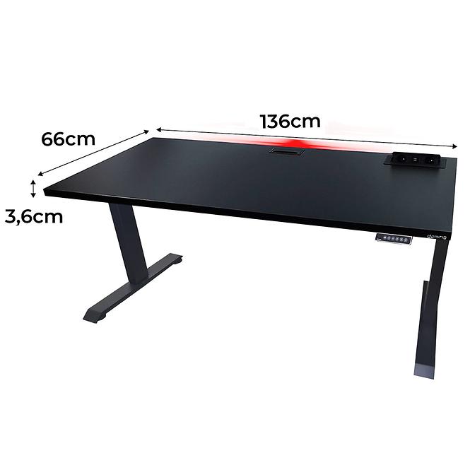 Játék Íróasztal Top Elektr. Fekete 136x66x3.6 Modell 3