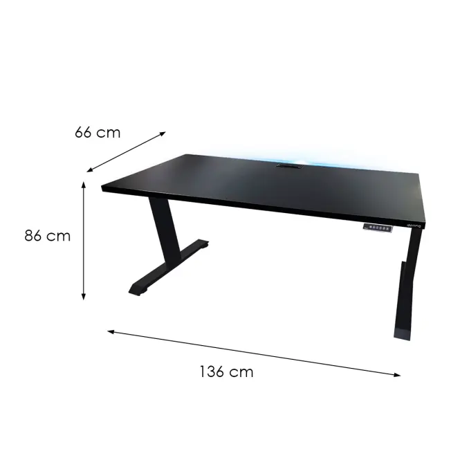 Játék Íróasztal Top Elektr. Fekete 136x66x2.8 Modell 2