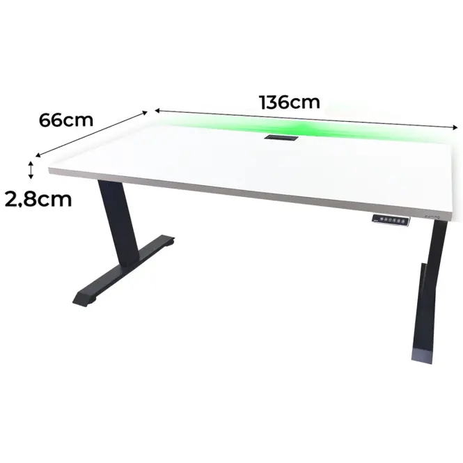 Játék Íróasztal Top Elektr. Fehér 136x66x2.8 Modell 2,2