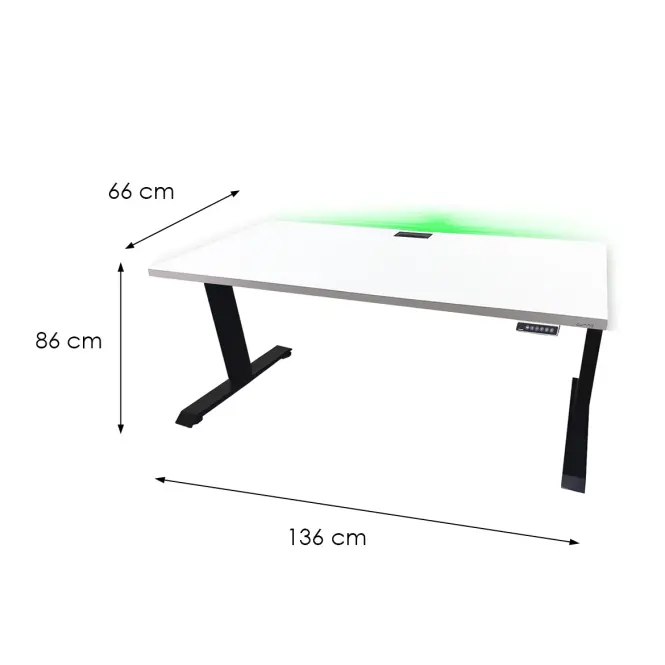 Játék Íróasztal Top Elektr. Fehér 136x66x2.8 Modell 2