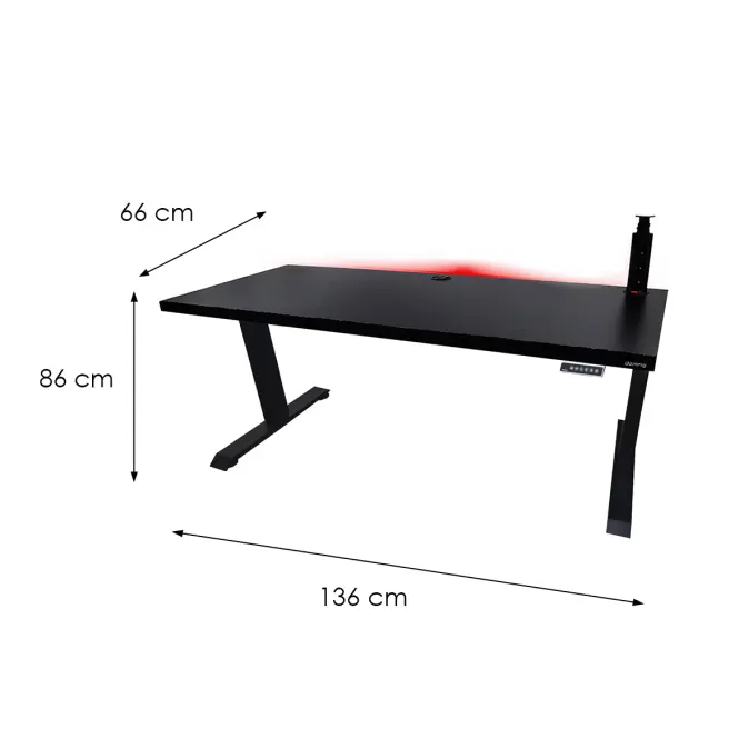 Játék Íróasztal Low Elektr. Fekete 136x66x3.6 Modell 3