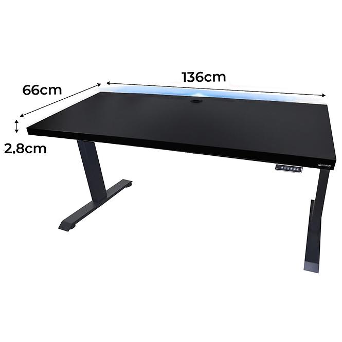Játék Íróasztal Low Elektr. Fekete 136x66x2.8 Modell 2