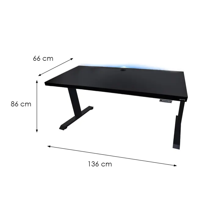 Játék Íróasztal Low Elektr. Fekete 136x66x2.8 Modell 2,3
