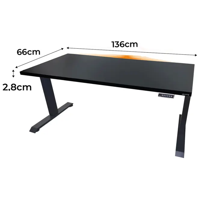 Játék Íróasztal Low Elektr. Fekete 136x66x2.8 Modell 1,2