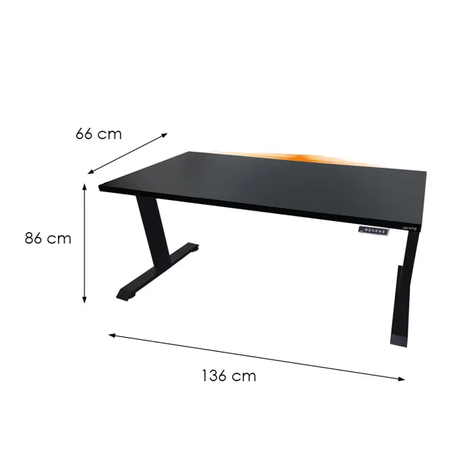 Játék Íróasztal Low Elektr. Fekete 136x66x2.8 Modell 1,3