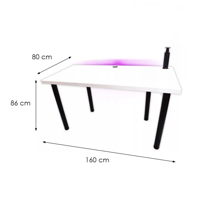 Játék Íróasztal Low Fehér 160x80x3.6 Modell 3,3