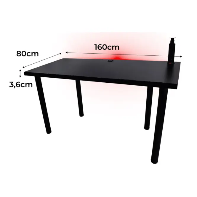 Játék Íróasztal Low Fekete 160x80x3.6 Modell 3,2
