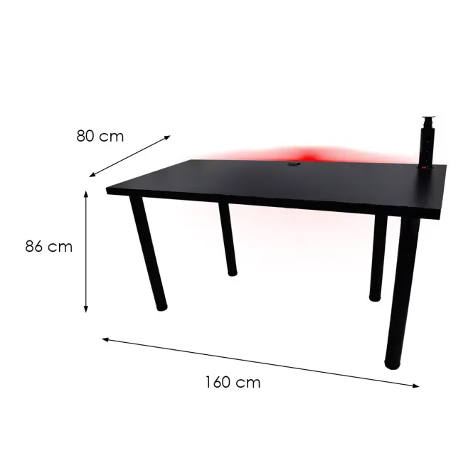 Játék Íróasztal Low Fekete 160x80x3.6 Modell 3
